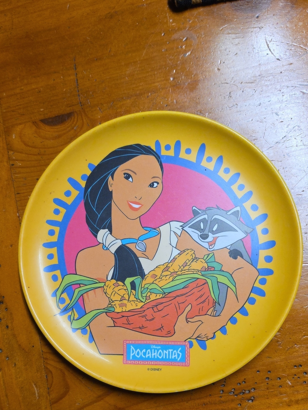 Vintage 1990s Zak Designs Disney Pocahontas & Meeko Plate